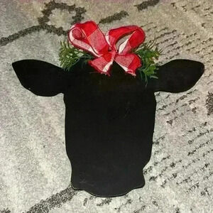 Wooden Cow Face Silhouette Super Cute